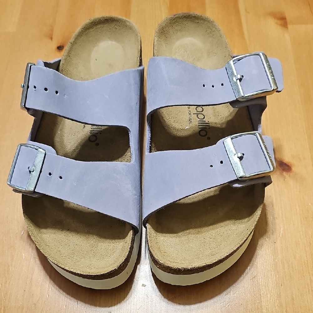Papillio by Birkenstock Women's Sandals in Lavender with Silver Buckles